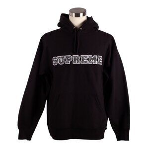 SUPREME "THE MOST" black white cotton LOGO hoodie